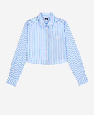 The Kooples WOMEN BLUE WHITE short striped shirt