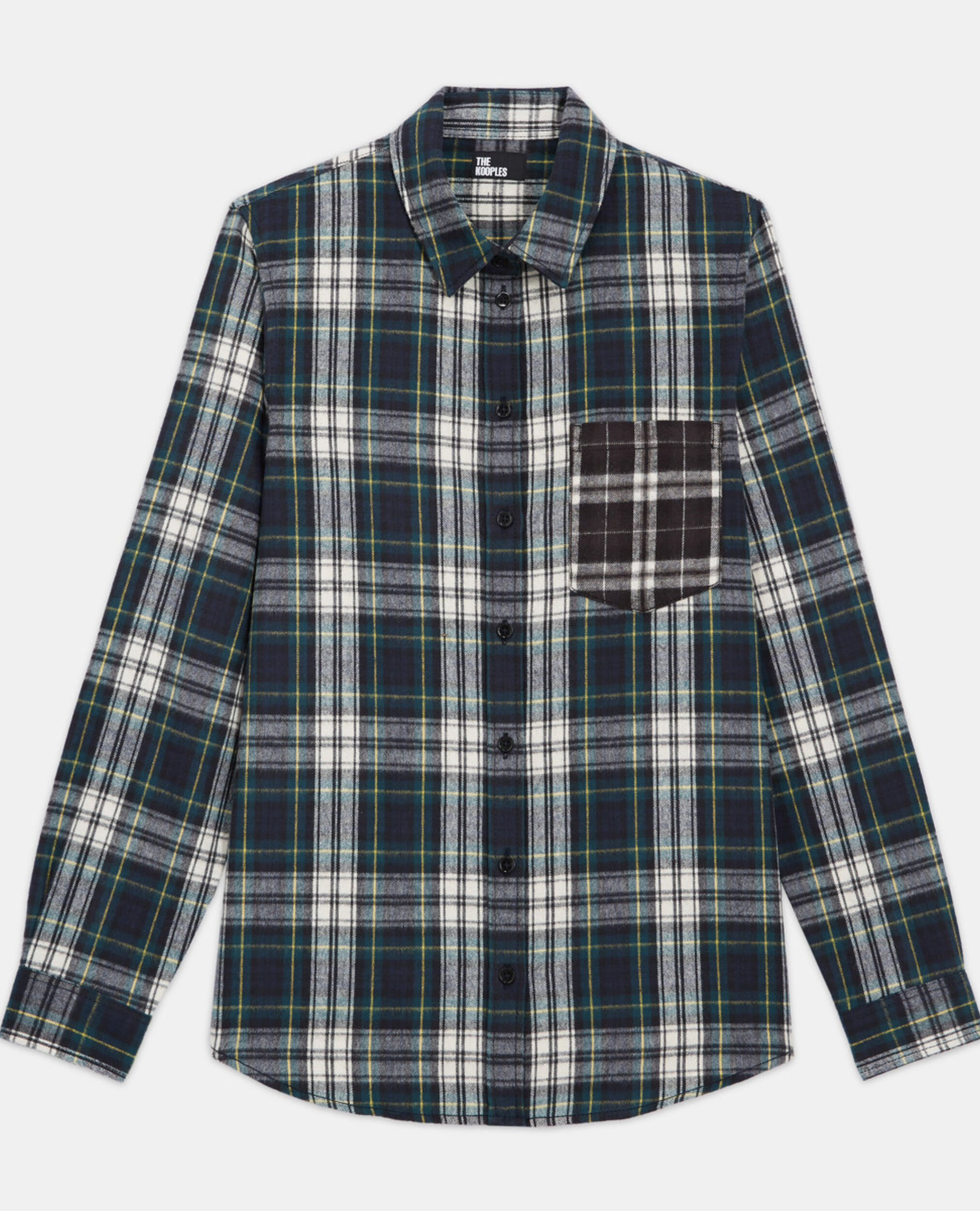 Check shirt with classic collar, BOTTLE GREEN, hi-res image number null