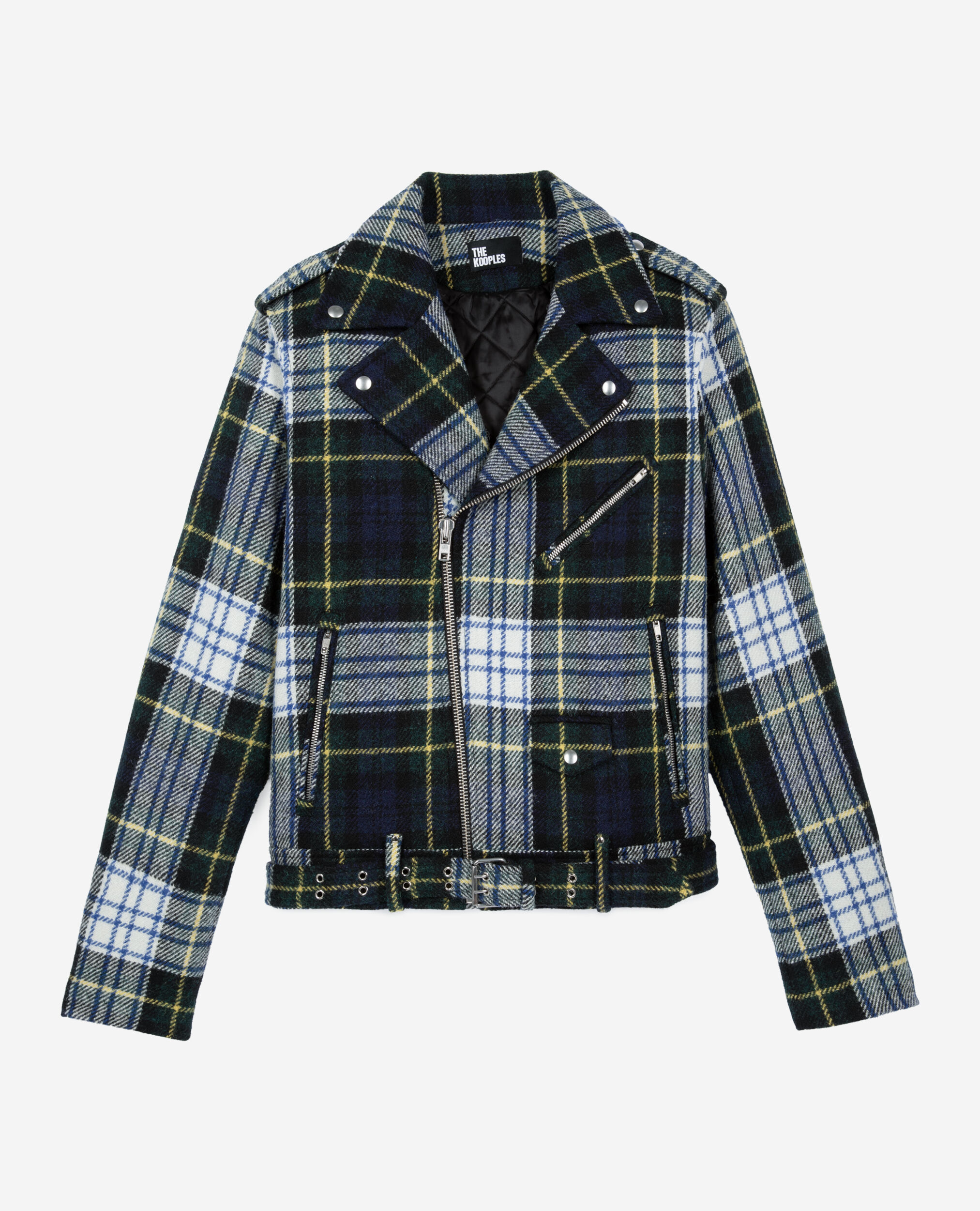 Plaid biker jacket cheap