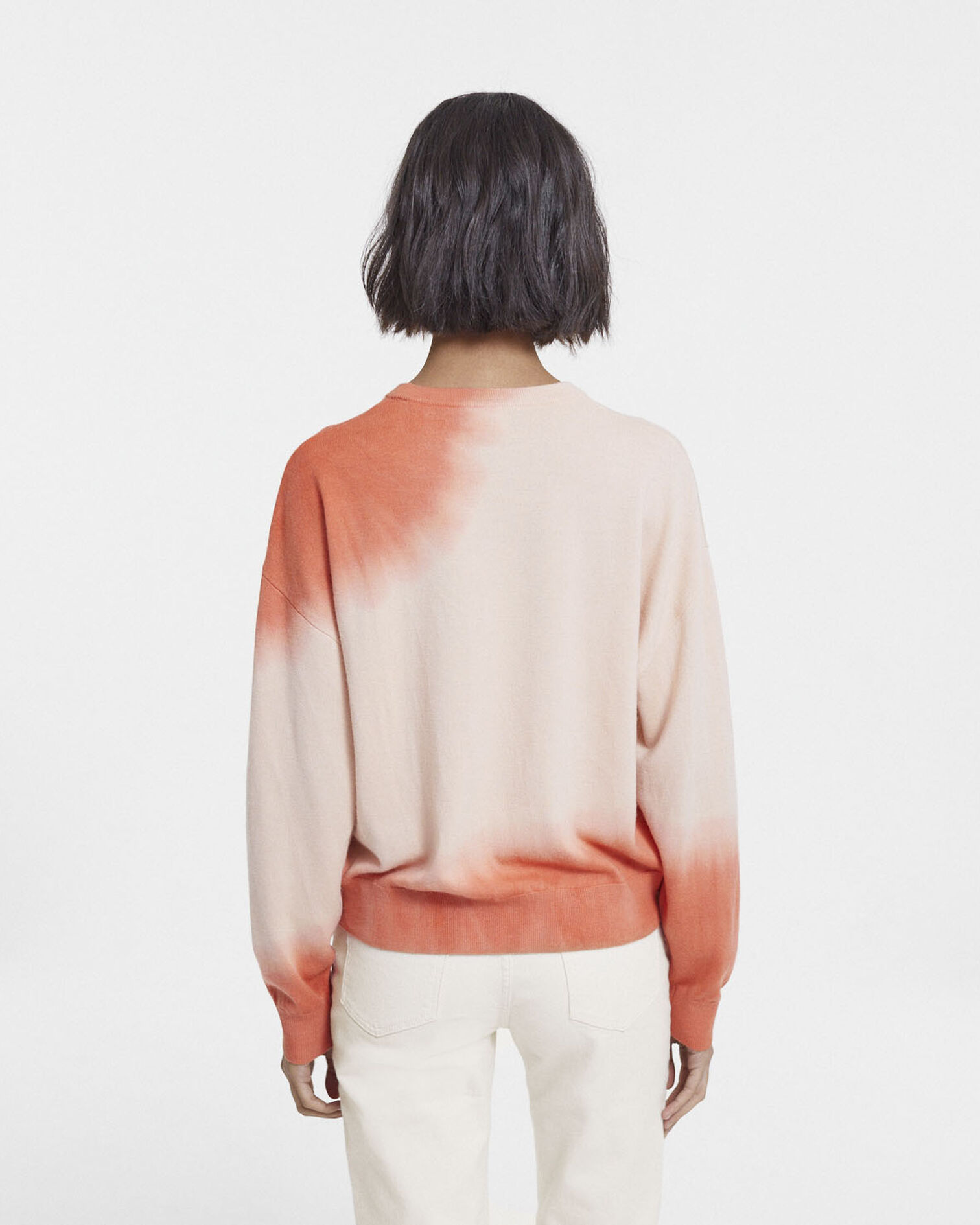 Pull laine pêche ample effet tie - dye, PEACH, hi-res image number null
