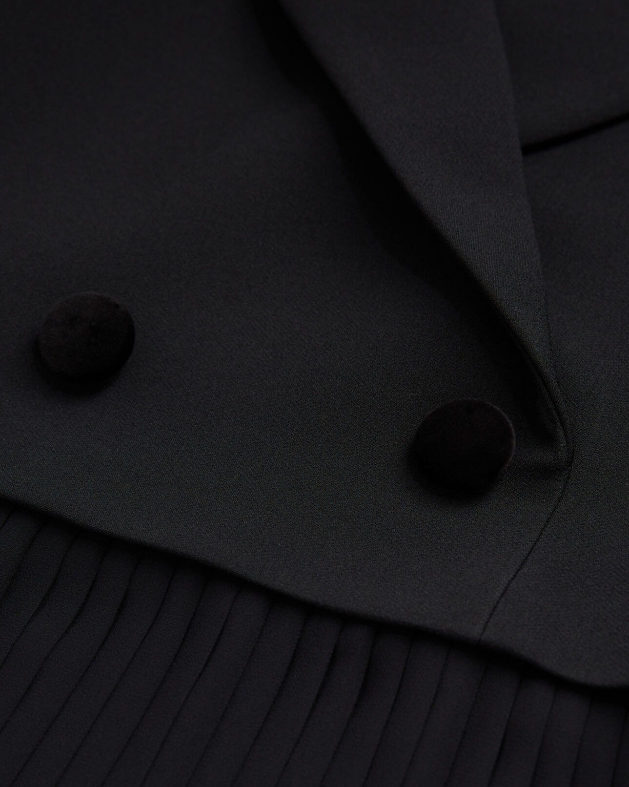 The Kooples DAMEN BLACK schwarzes kurzes wollkleid