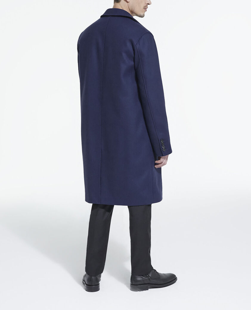 The Kooples HOMME DARK NAVY manteau en laine bleu marine
