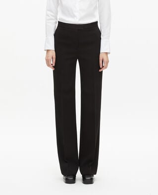 The Kooples WOMEN BLACK black straight-cut crepe tailored pants
