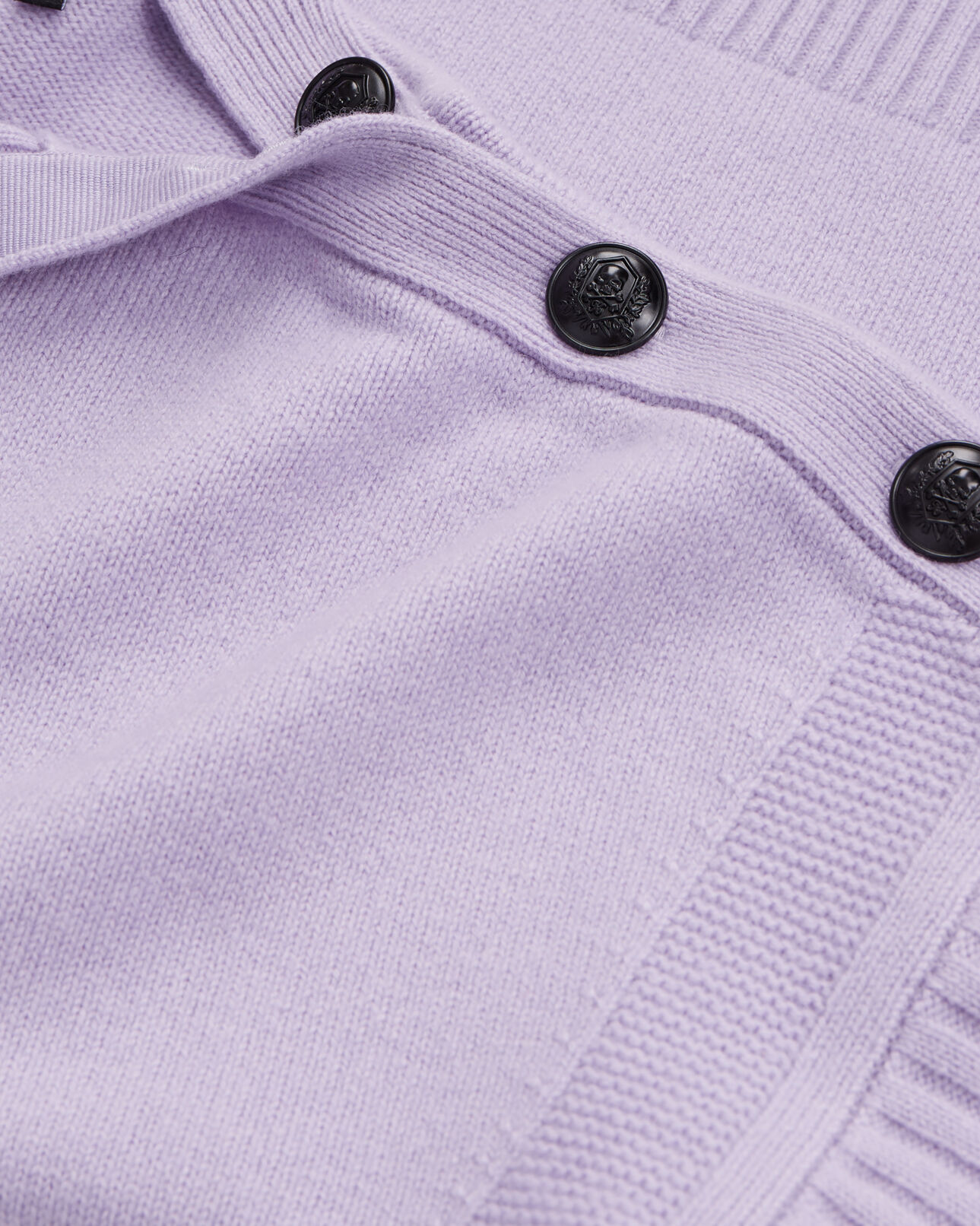 The Kooples FEMME LIGHT PURPLE pull en cachemire avec boutons mauve