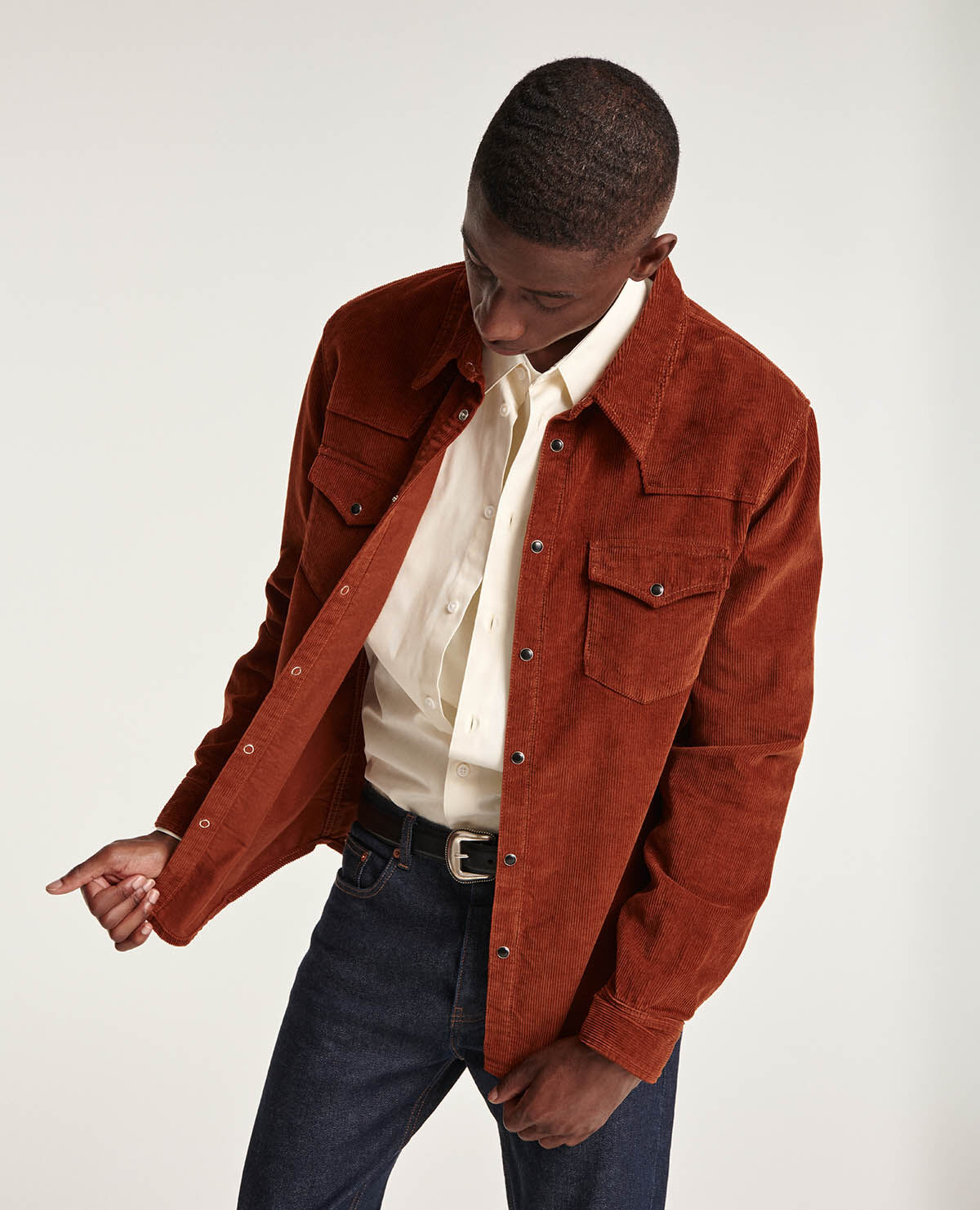 Orange cord shirt hot sale