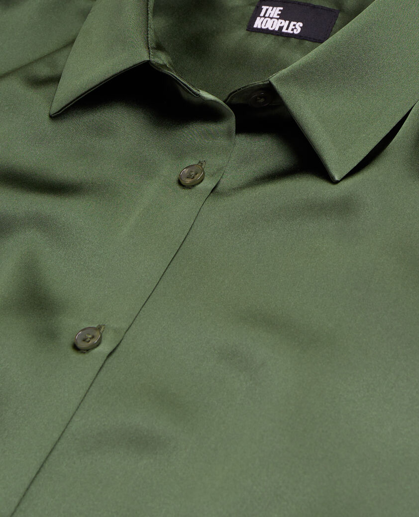 The Kooples WOMEN KAKI khaki silk shirt