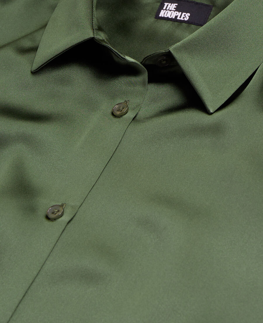 The Kooples WOMEN KAKI khaki silk shirt