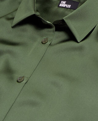 The Kooples WOMEN KAKI khaki silk shirt