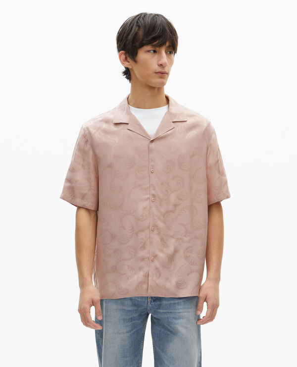 The Kooples HOMME LILA chemise manches courtes en jacquard rose