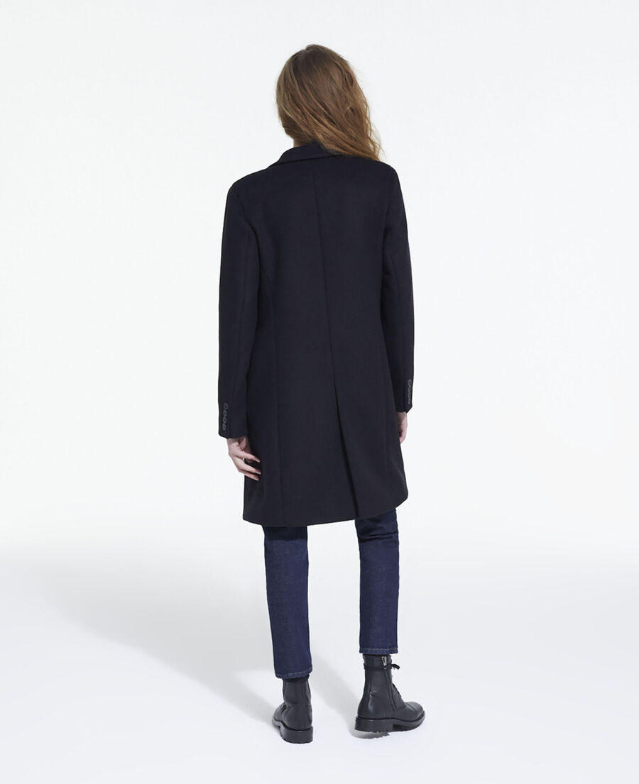 manteau en laine et cachemire noir