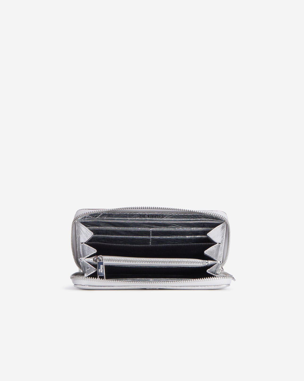 The Kooples DAMEN SILVER geldbörse blason aus silbernem leder