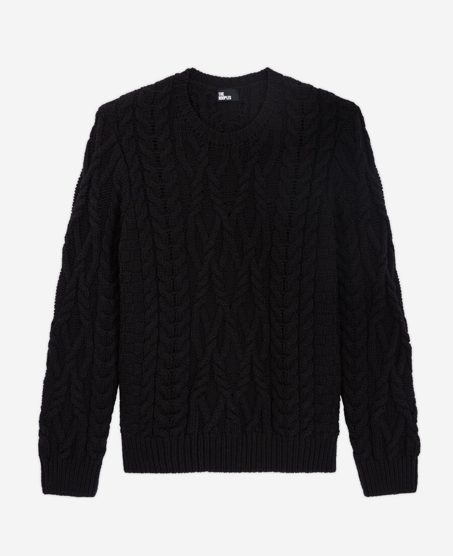 black wool sweater