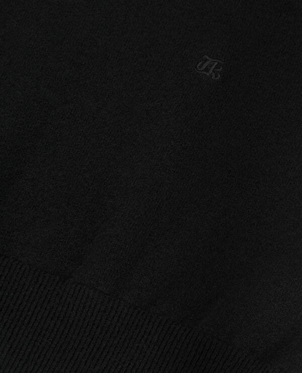 The Kooples HOMBRE BLACK jersey negro de cachemira con cuello redondo