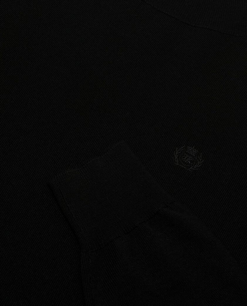 The Kooples MEN BLACK black merino wool turtleneck sweater