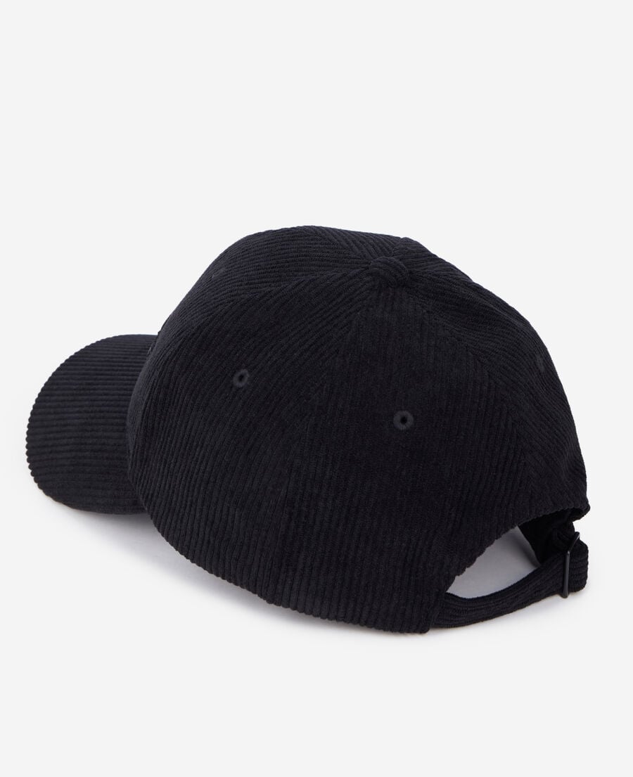 The Kooples DAMEN BLACK schwarze kappe aus cordsamt