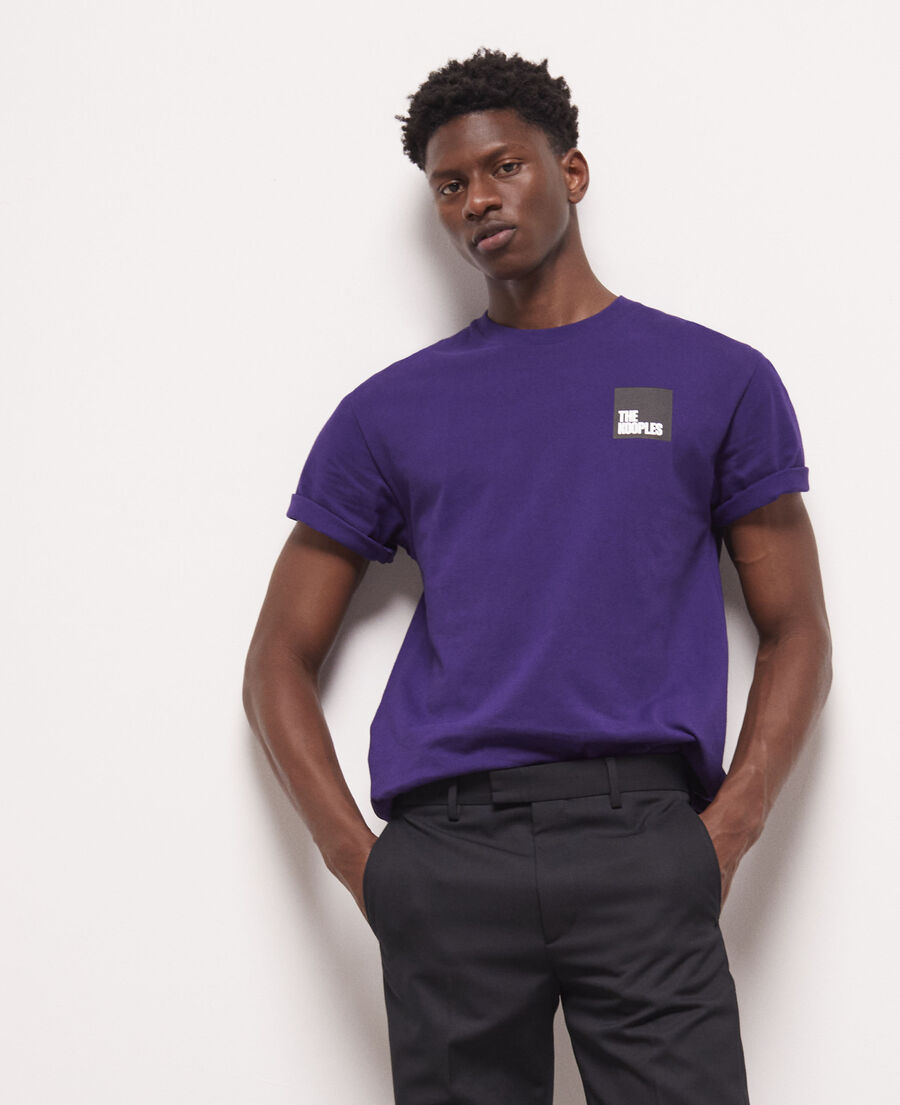 t-shirt homme à logo violet