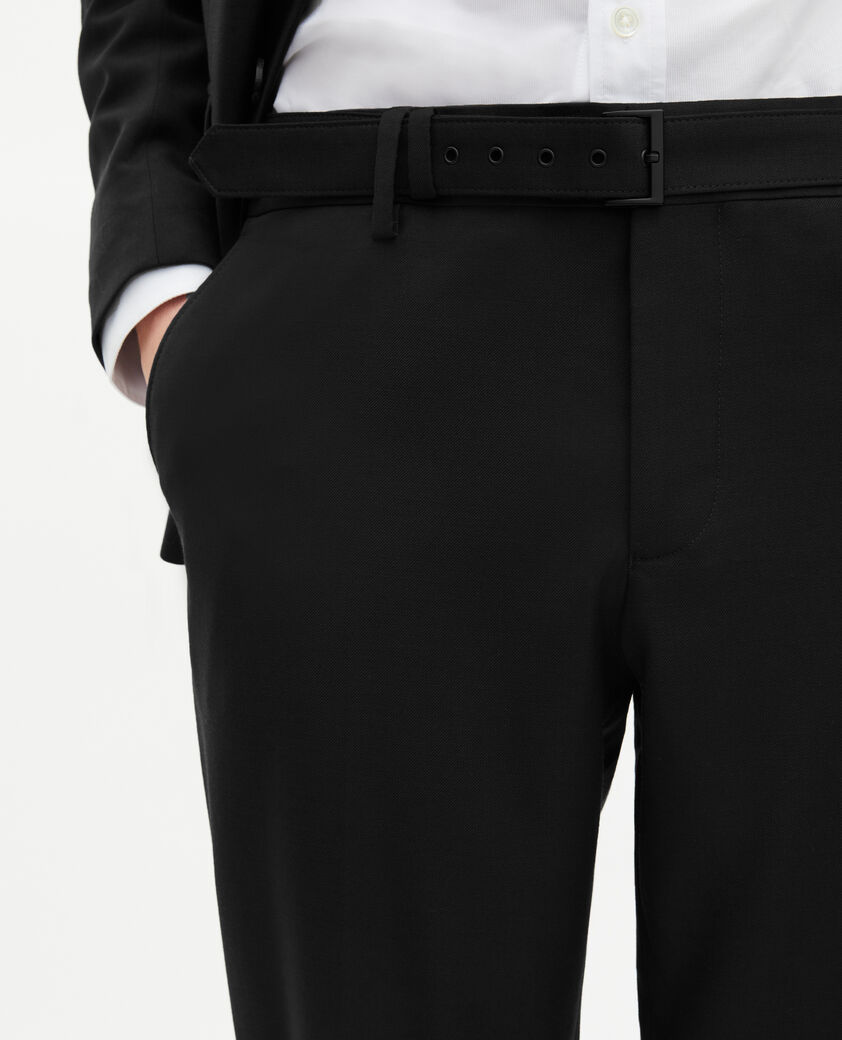 The Kooples H BLACK super 100s black wool suit pants
