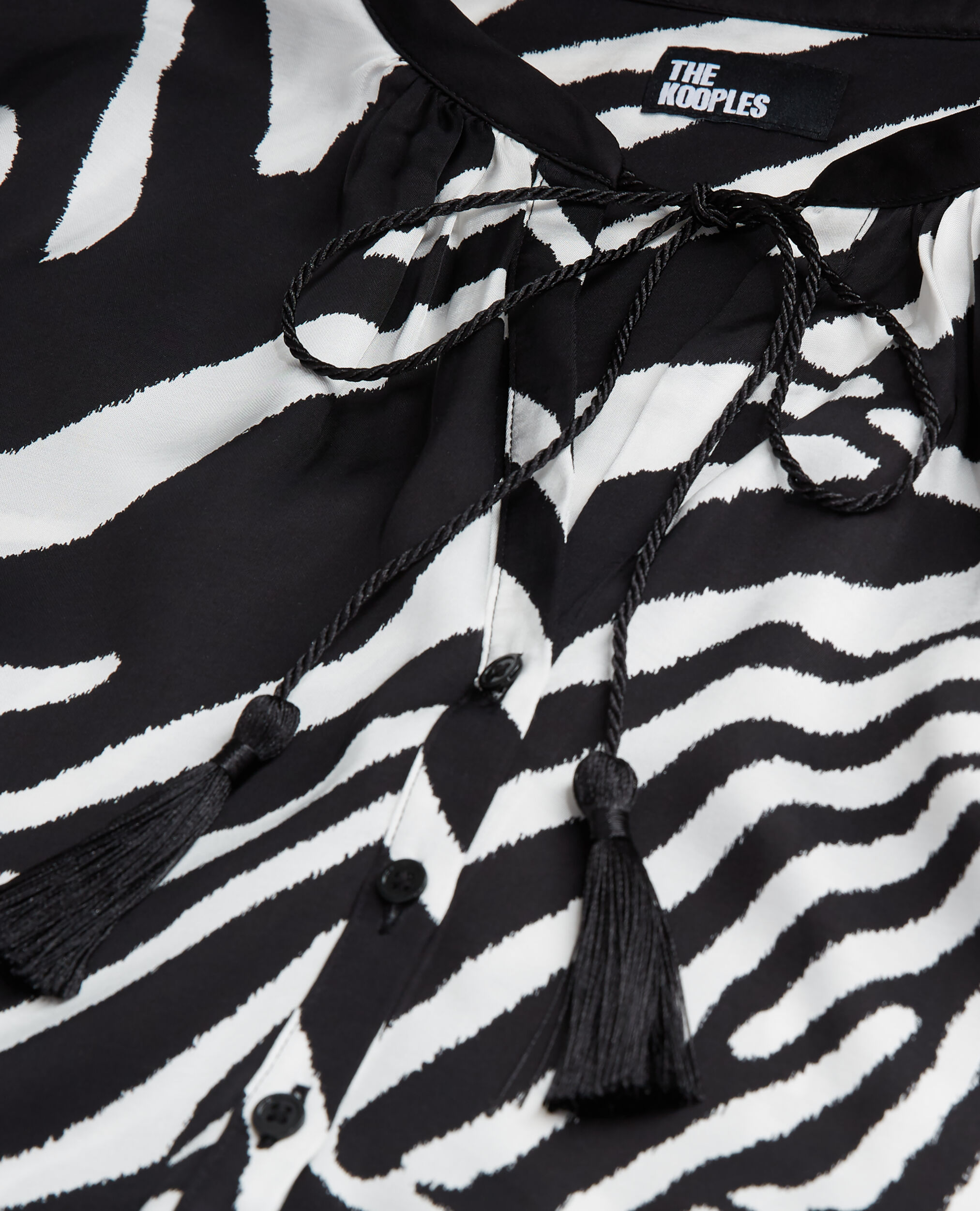Blouse imprimée zébré, BLACK WHITE, hi-res image number null