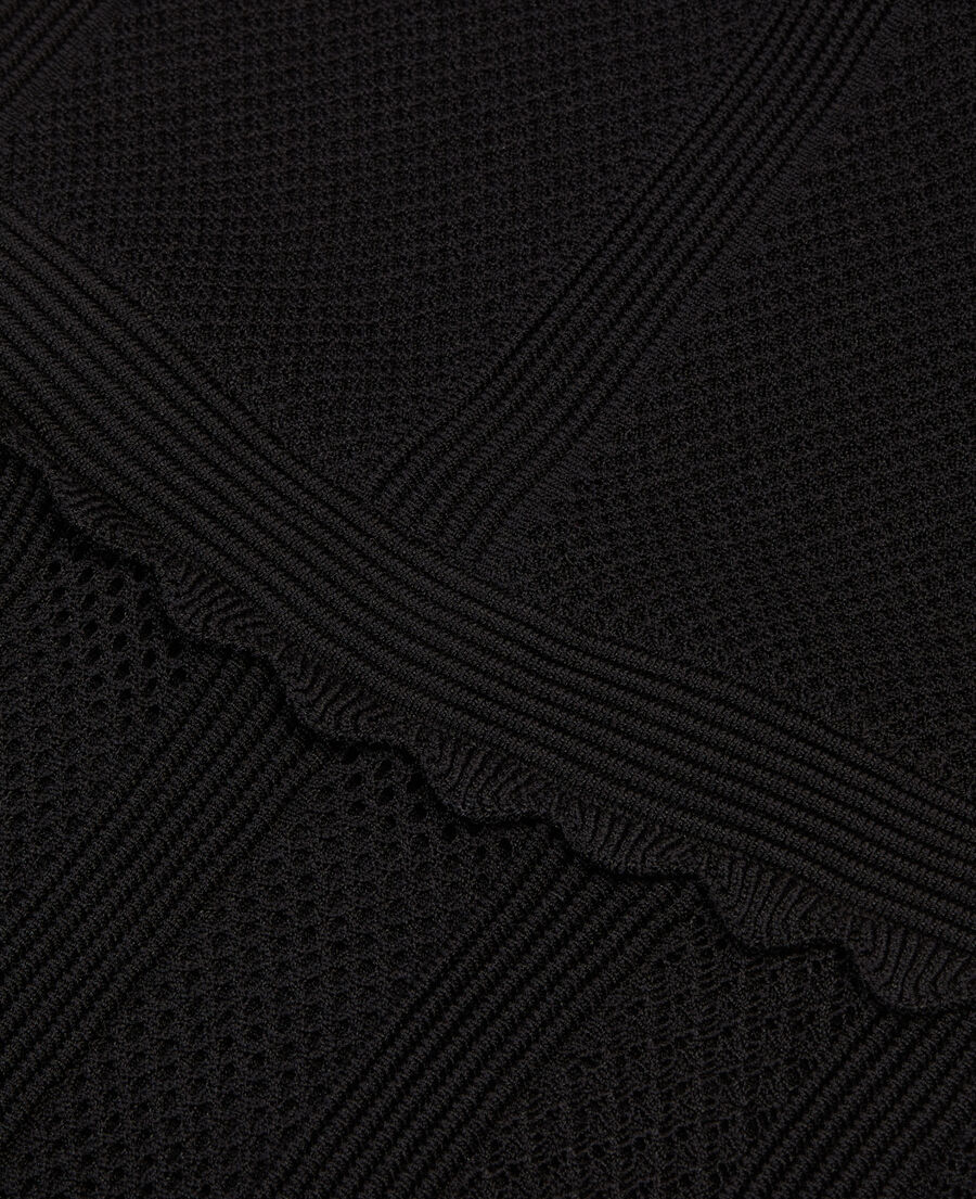 robe longue en maille noire