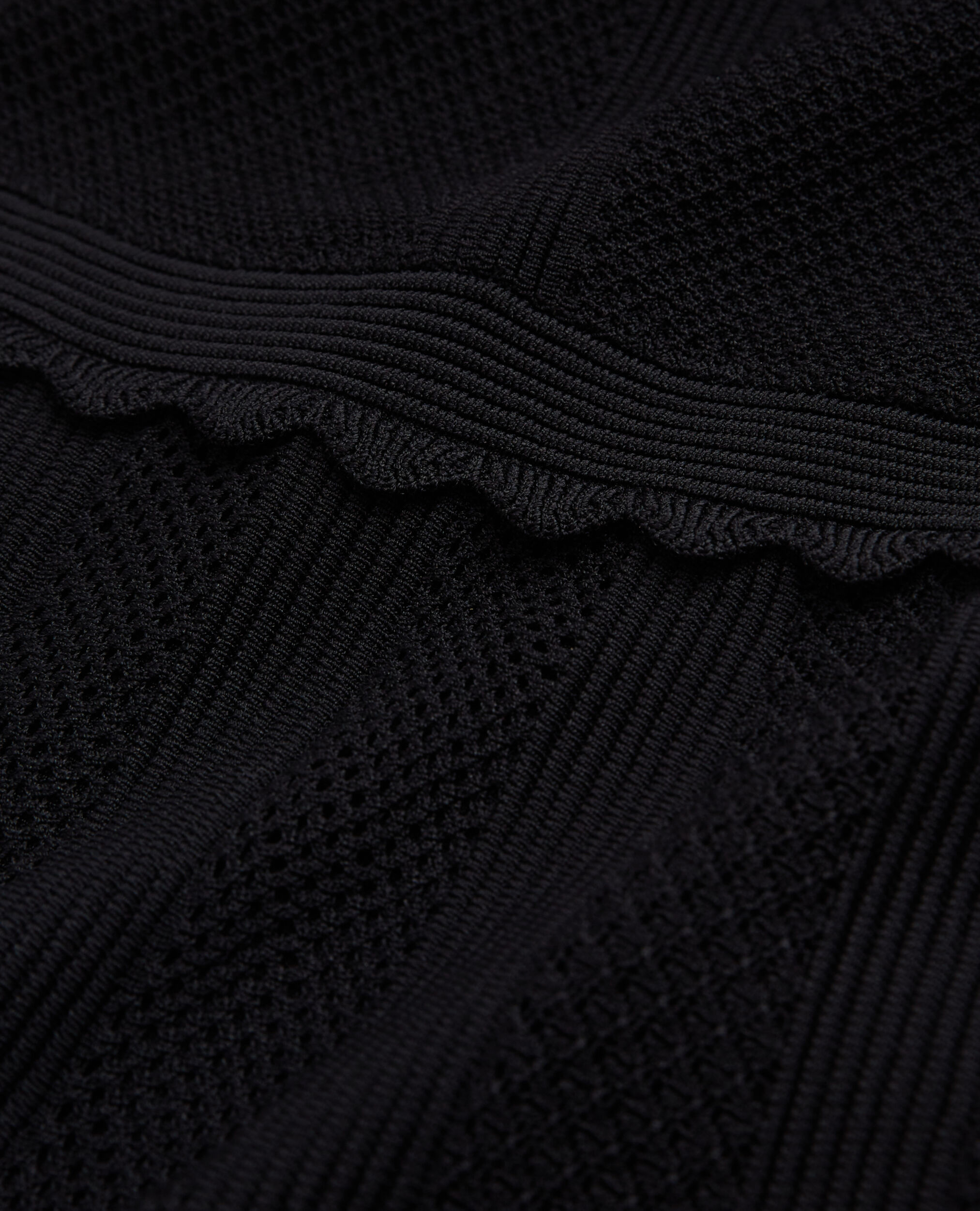Robe longue en maille noire, BLACK, hi-res image number null