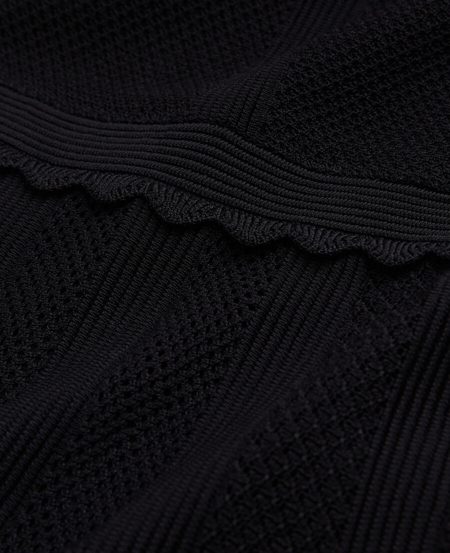 black long mesh dress