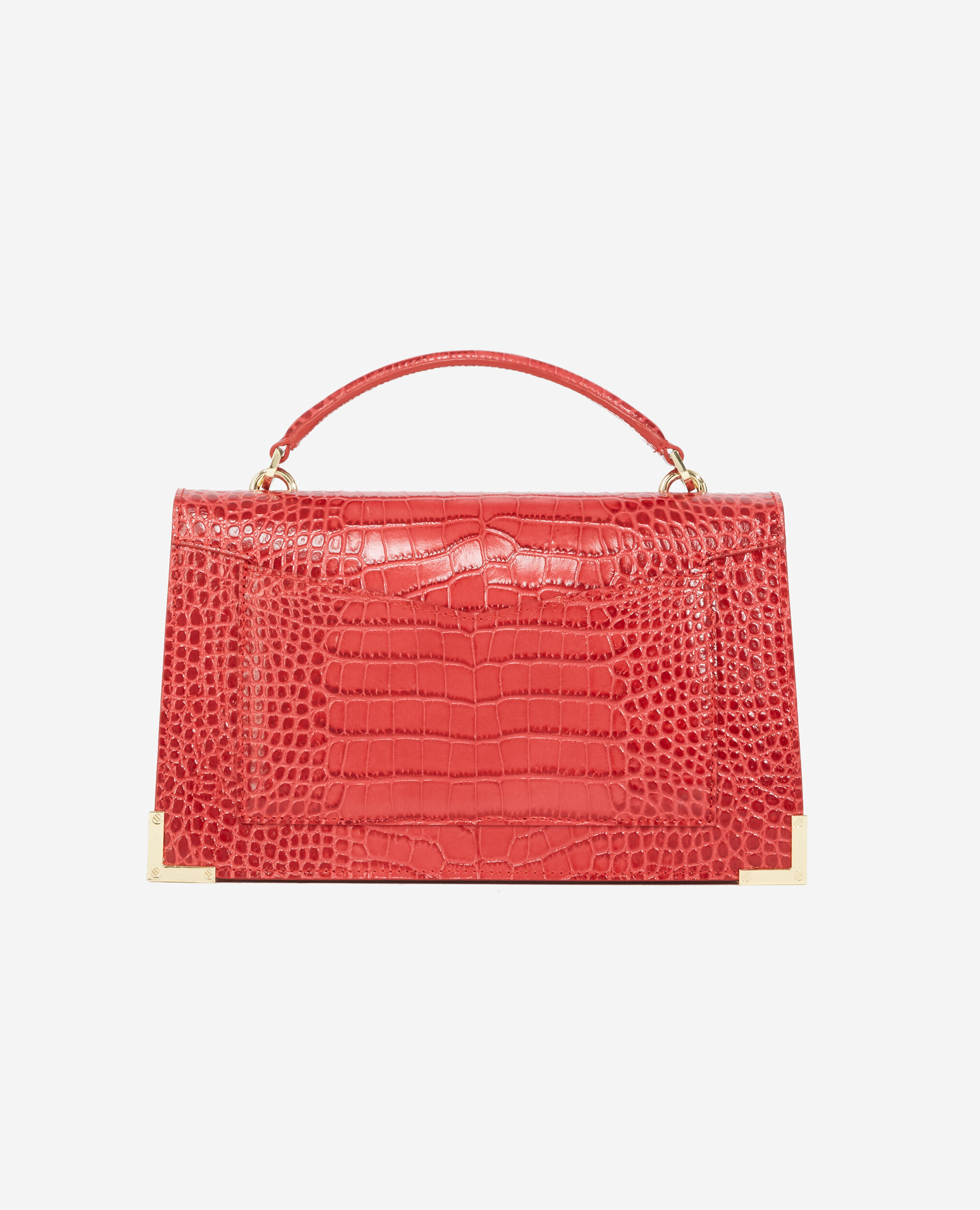 Medium-size croco-effect Emily Bag, RED, hi-res image number null