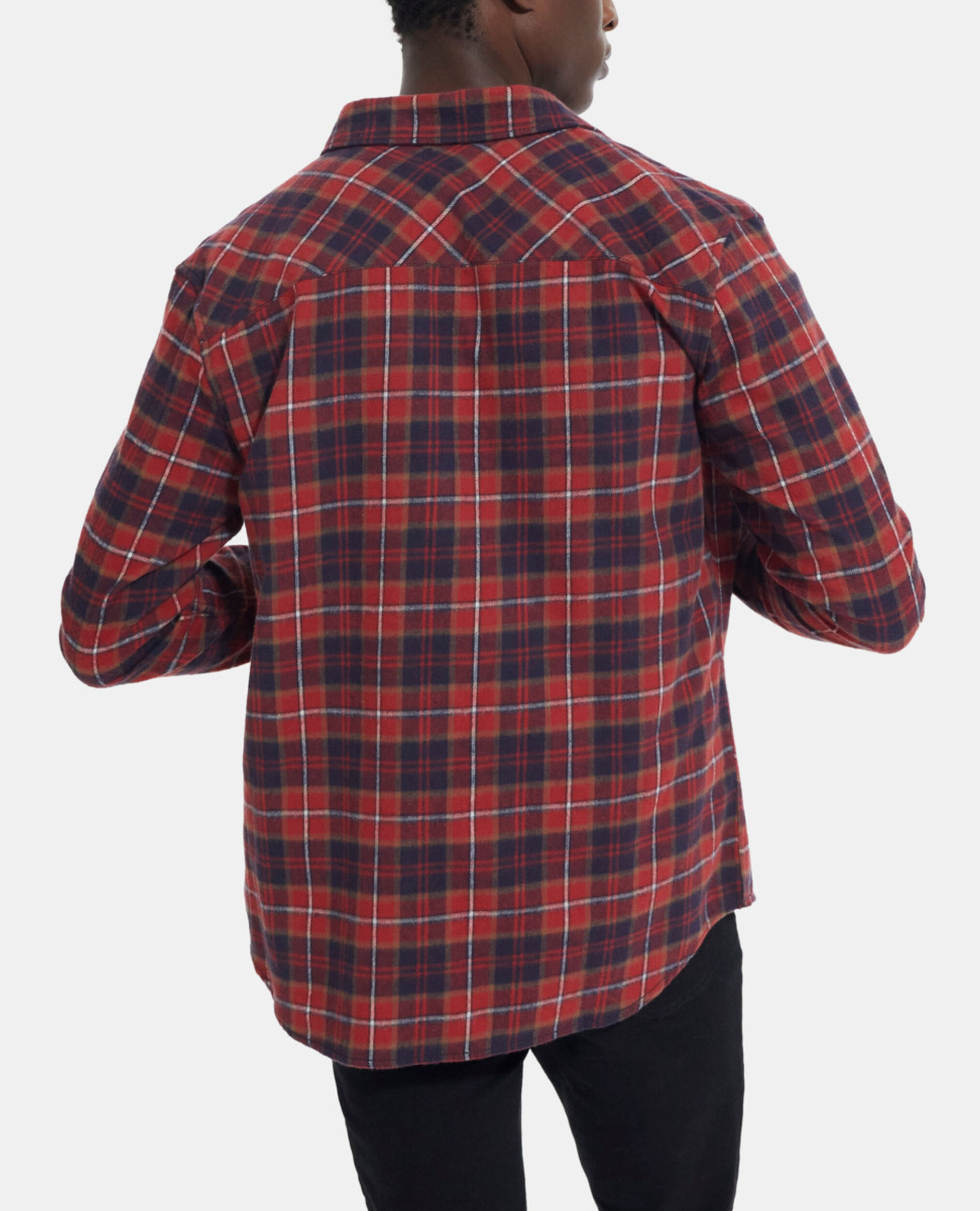Chemise col classique à carreaux, RED / BLACK, hi-res image number null
