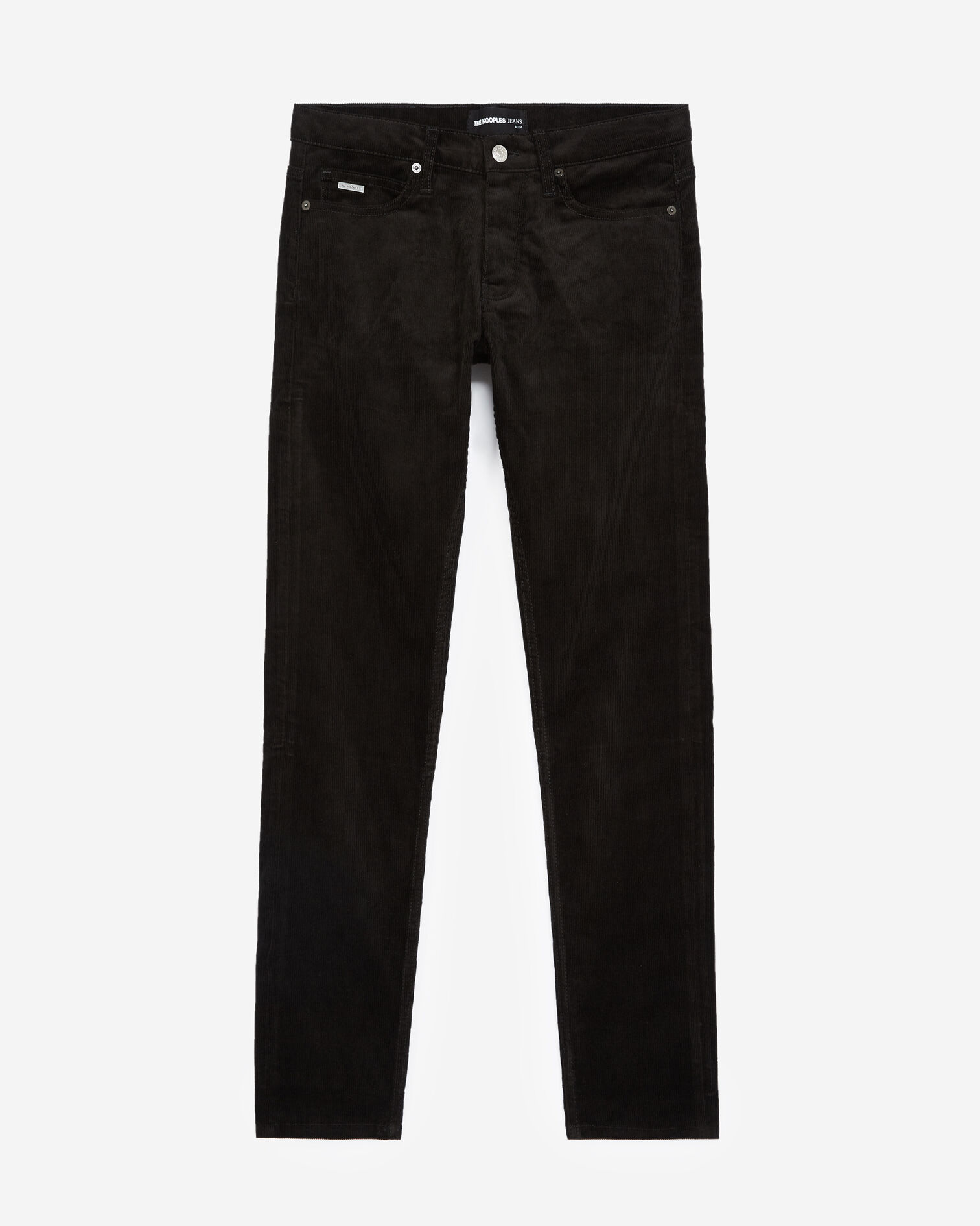 Ribbed black velvet jeans, BLACK, hi-res image number null
