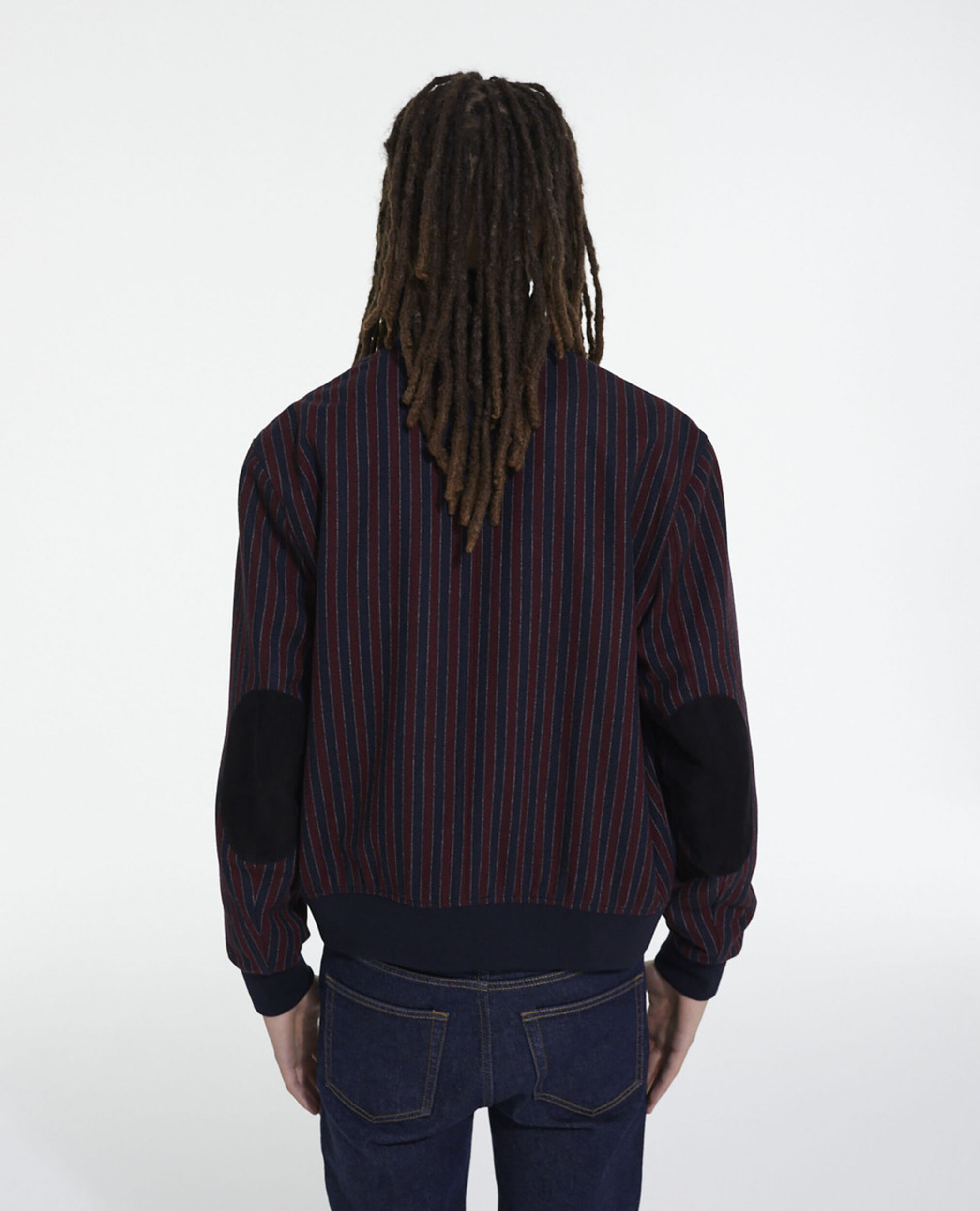 Gestreifter Blouson, BORDEAUX / NAVY, hi-res image number null