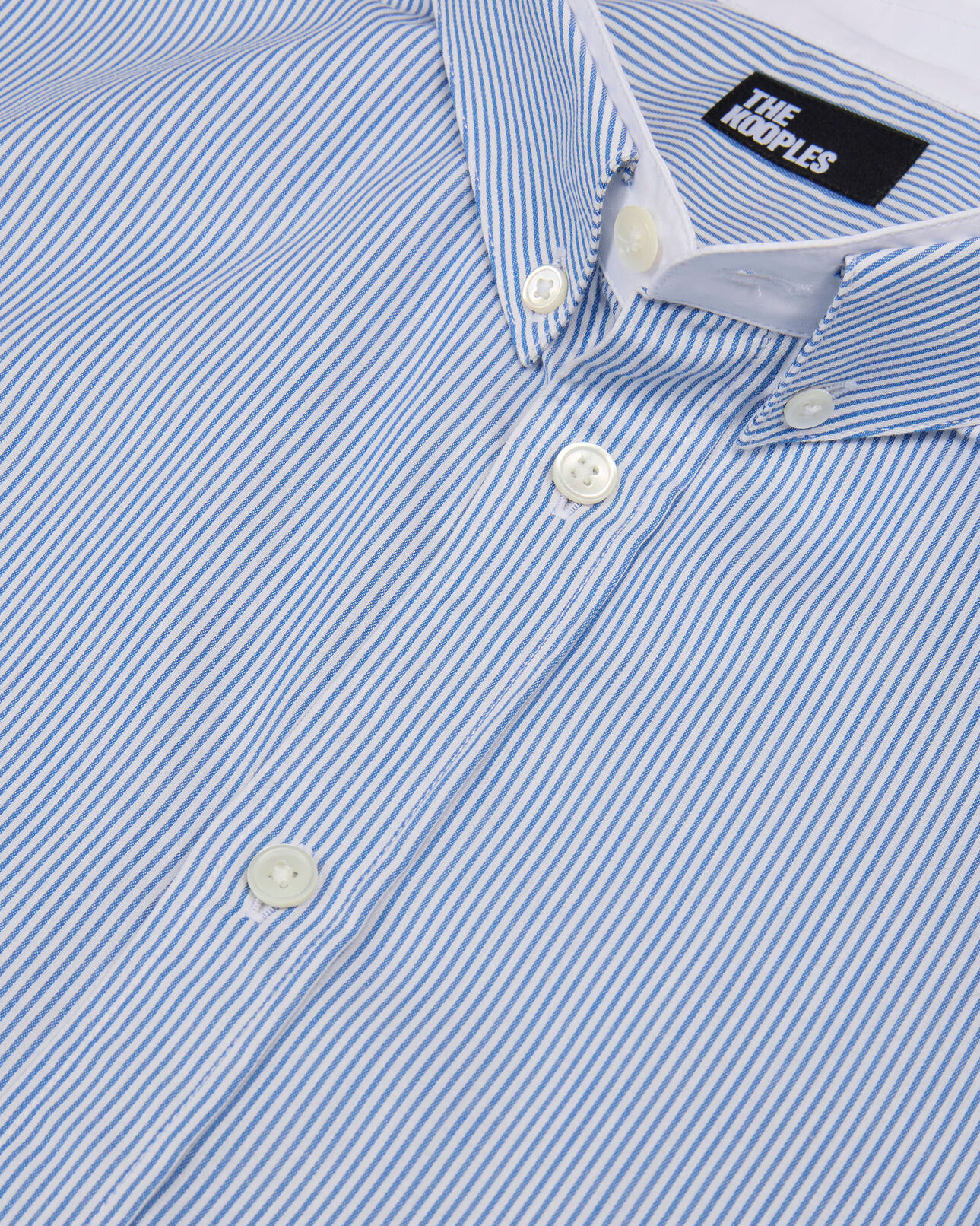 The Kooples HOMME BLUE WHITE chemise formelle à rayures bleu et blanche