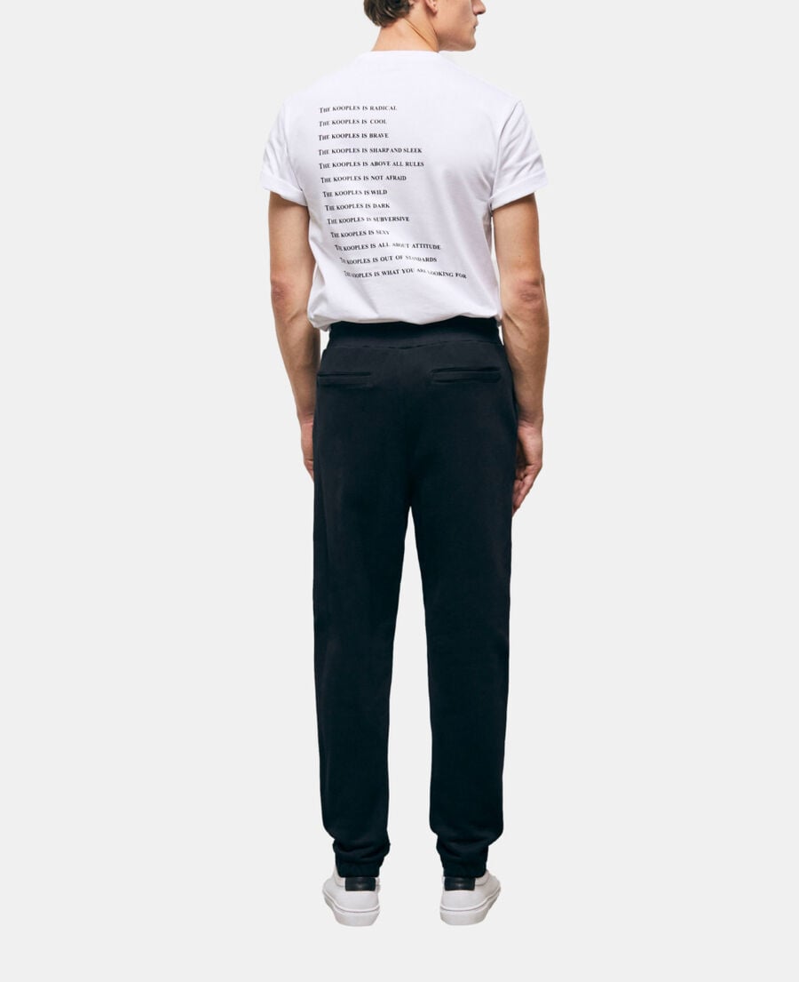 The Kooples H BLACK black joggers with what is print