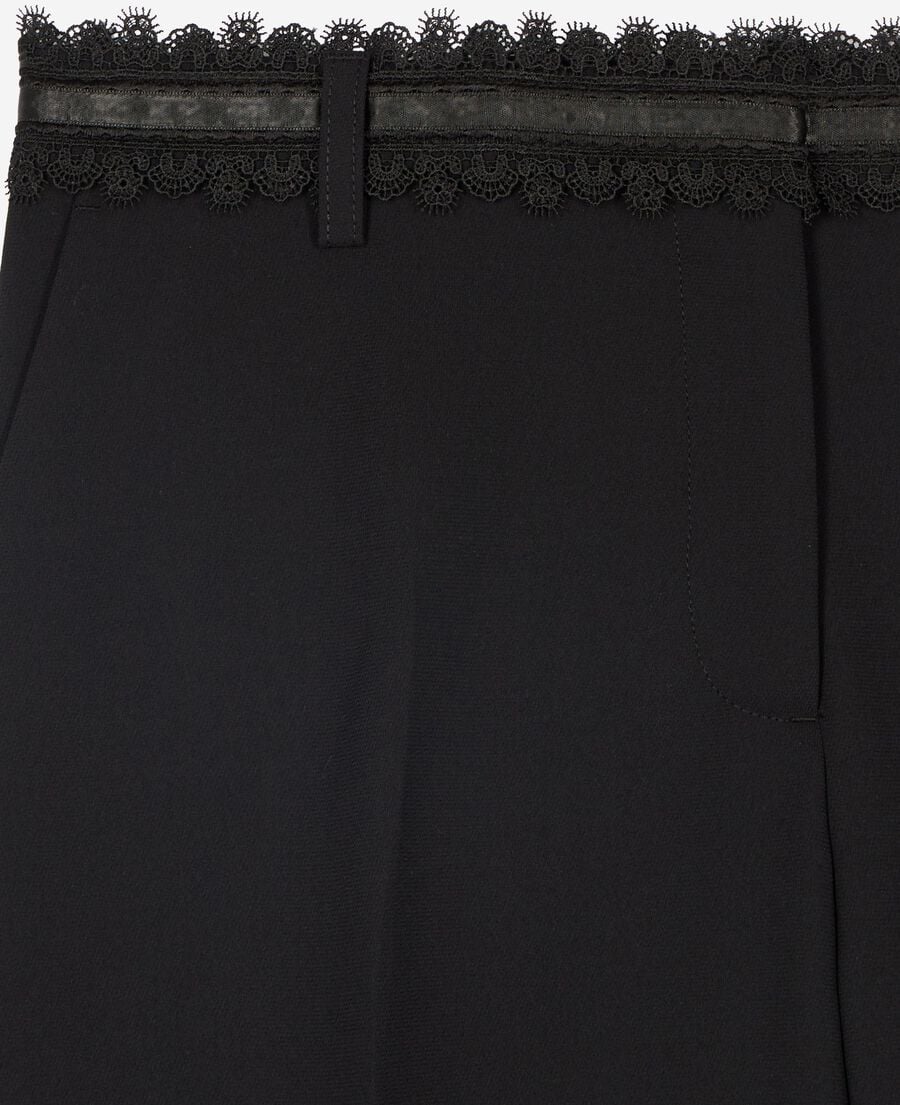 The Kooples FEMME BLACK pantalon tailleur large noir