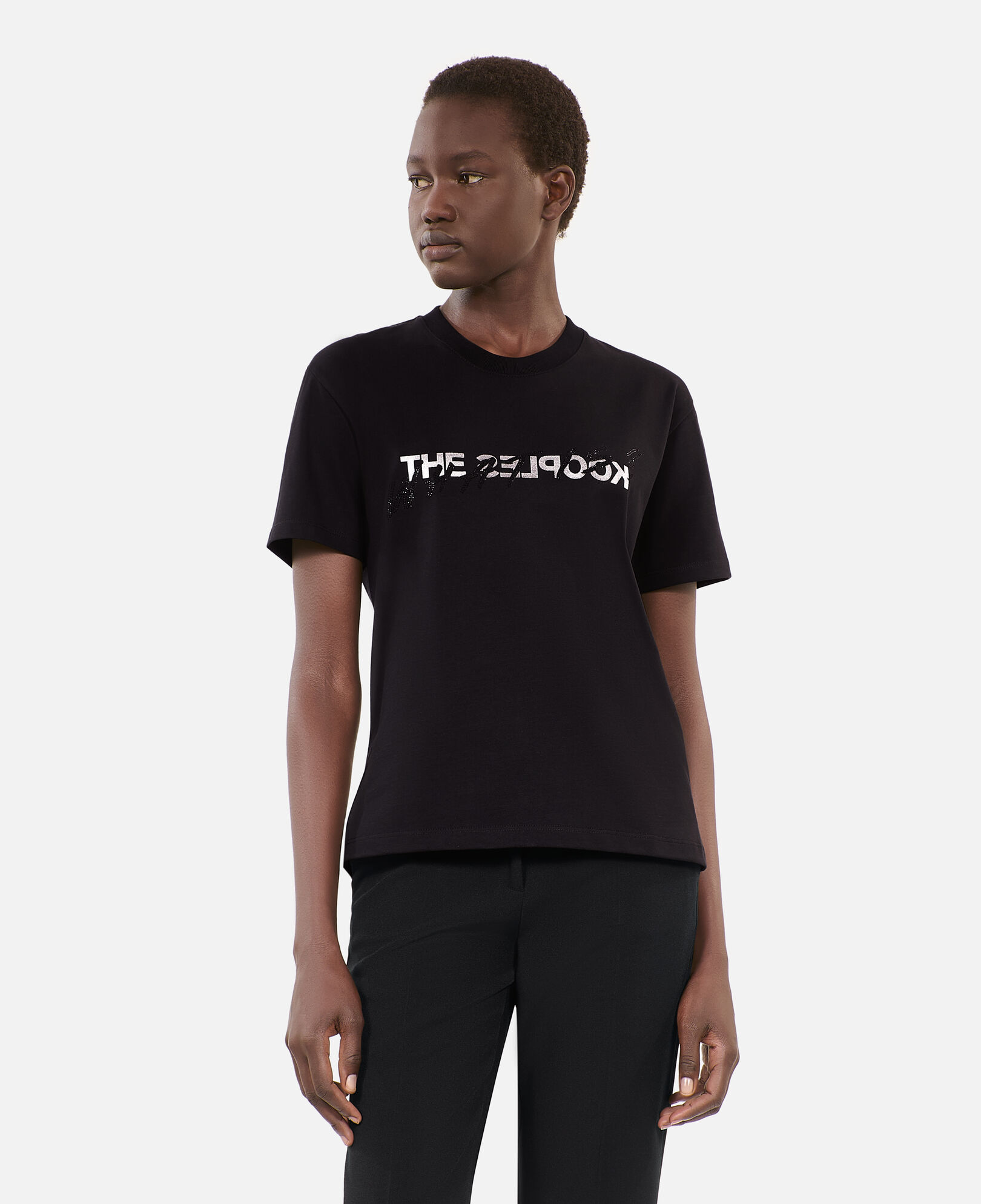 The Kooples MUJER BLACK camiseta mujer what is negra estrás