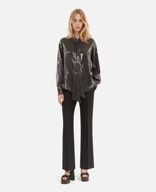 The Kooples WOMEN GREY grey sequined shirt