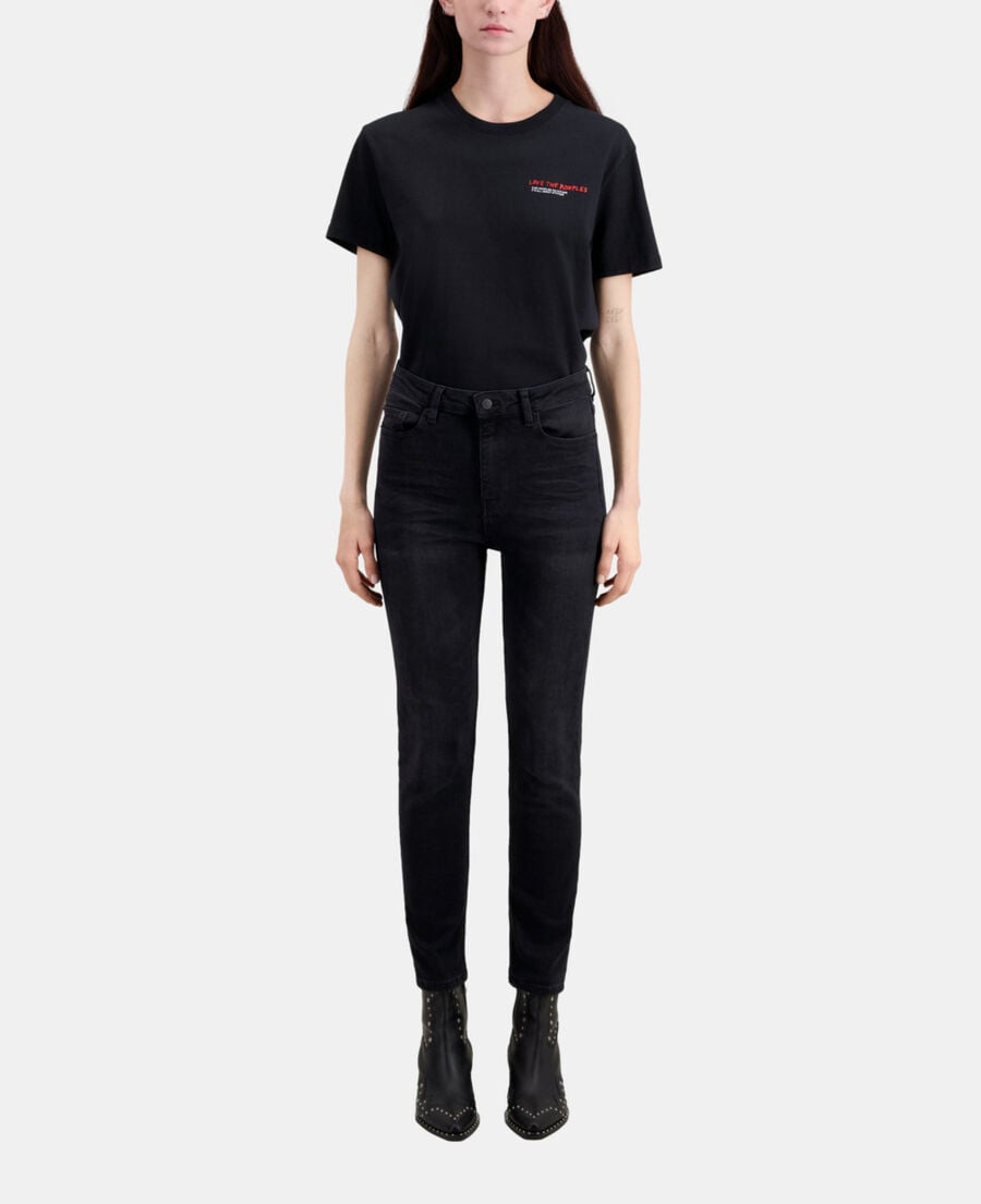 The Kooples FEMME BLACK jean slim noir