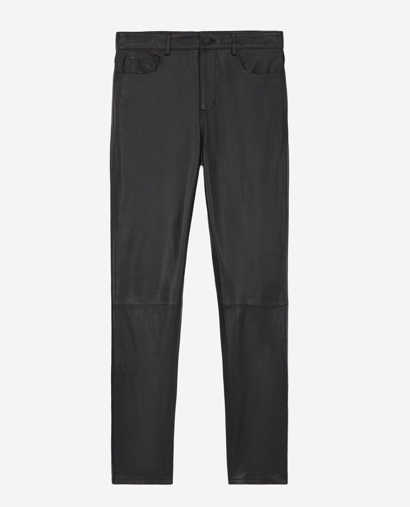 The Kooples HERREN BLACK schwarze slim-fit-hose aus leder