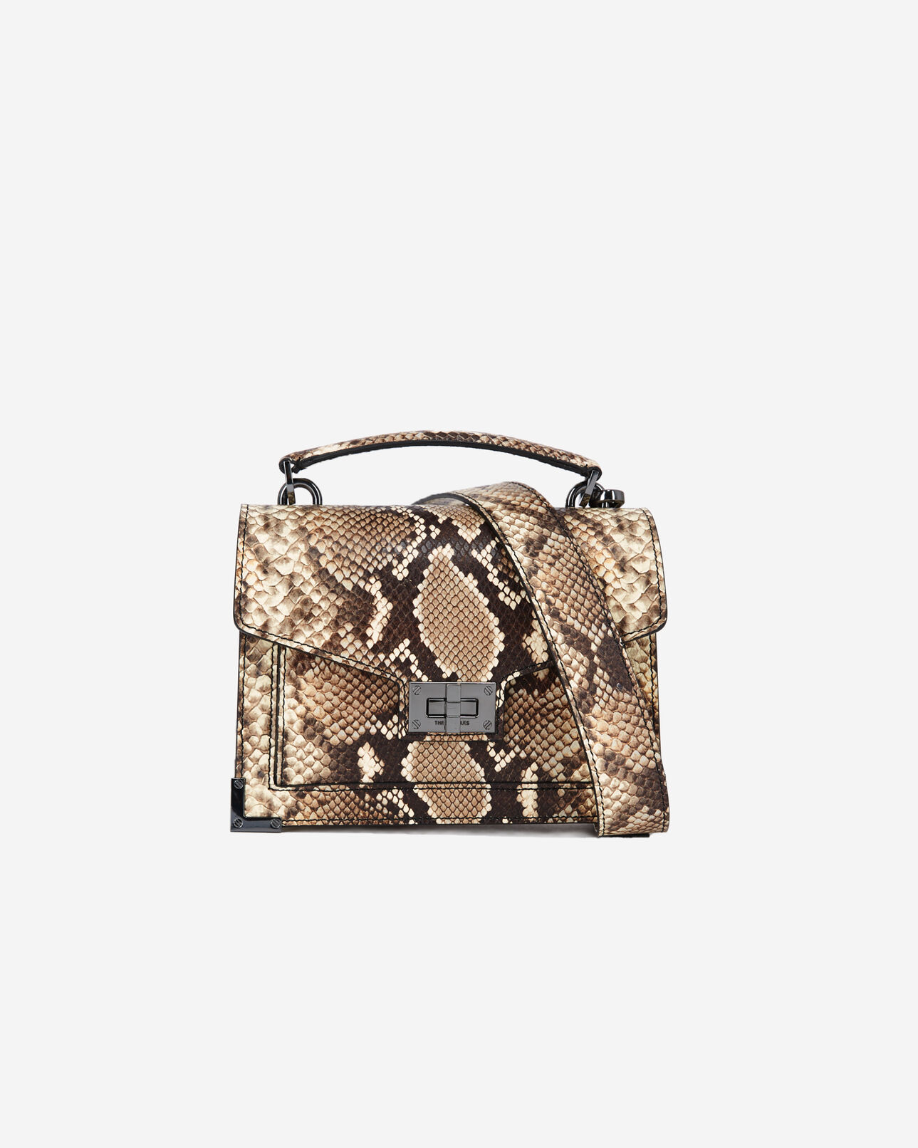 The Kooples FEMME BLACK WHITE sac emily small en cuir