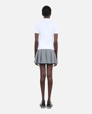 The Kooples F WHITE white piqué cotton polo t-shirt