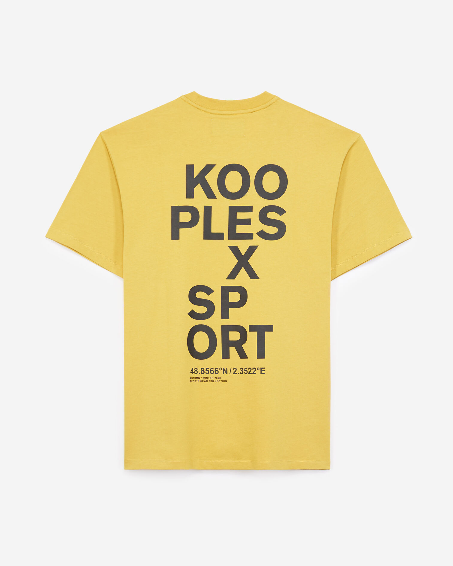 Mustard yellow T-shirt in cotton with logo, YELLOW, hi-res image number null