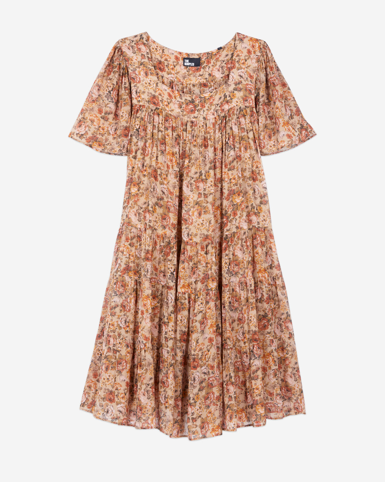 The Kooples FEMME CAMEL / BROWN robe courte imprimé fleuri