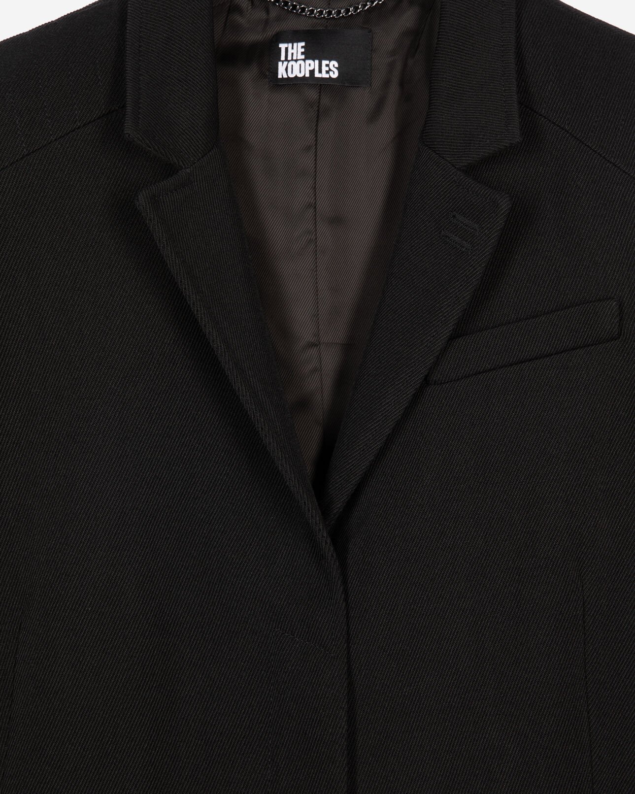 The Kooples FEMME BLACK manteau long en laine noir