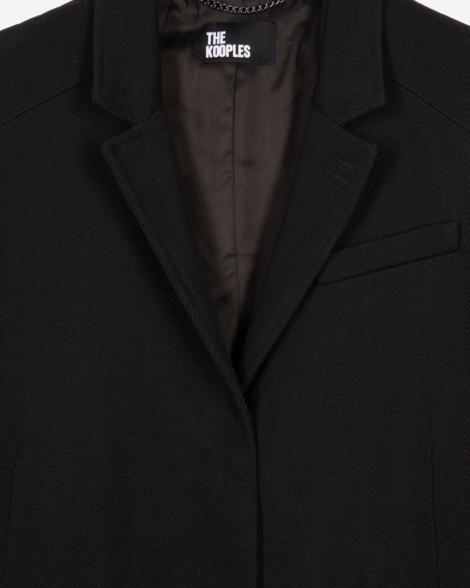 Manteau long en laine noir, BLACK, hi-res image number null