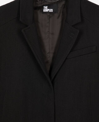The Kooples FEMME BLACK manteau long en laine noir