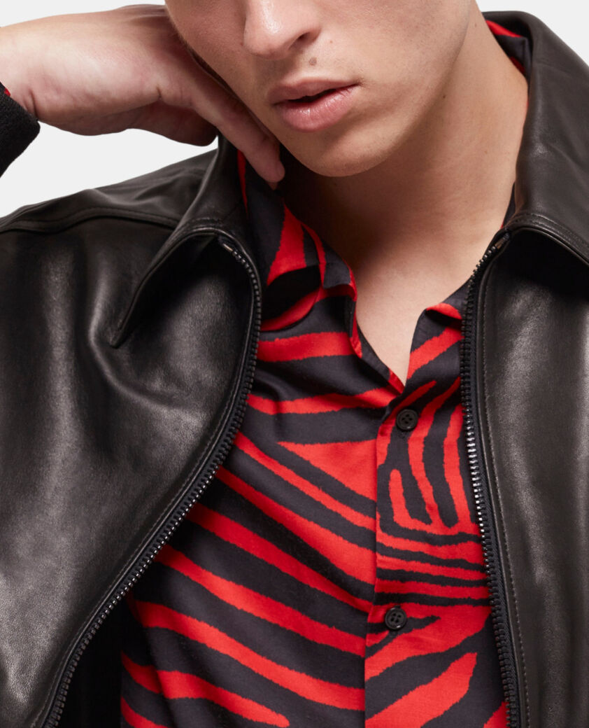 The Kooples HOMME BLACK blouson en cuir noir