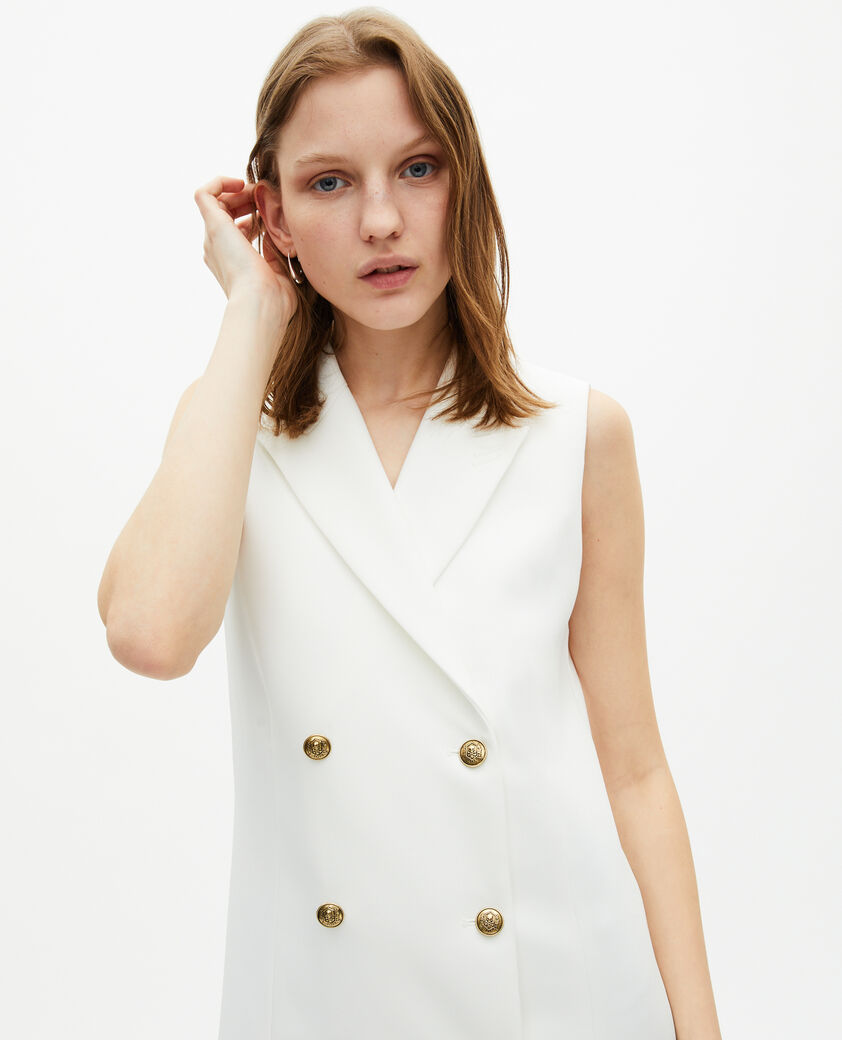 The Kooples FEMME WHITE robe tailleur courte écrue