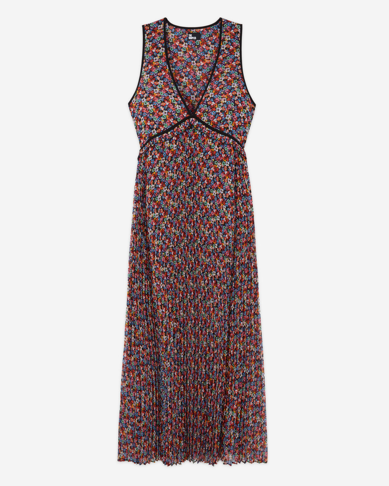 The Kooples WOMEN MULTICOLOR long multicolor pleated dress