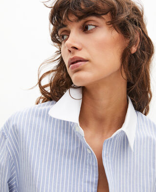 The Kooples WOMEN BLUE blue striped cotton shirt