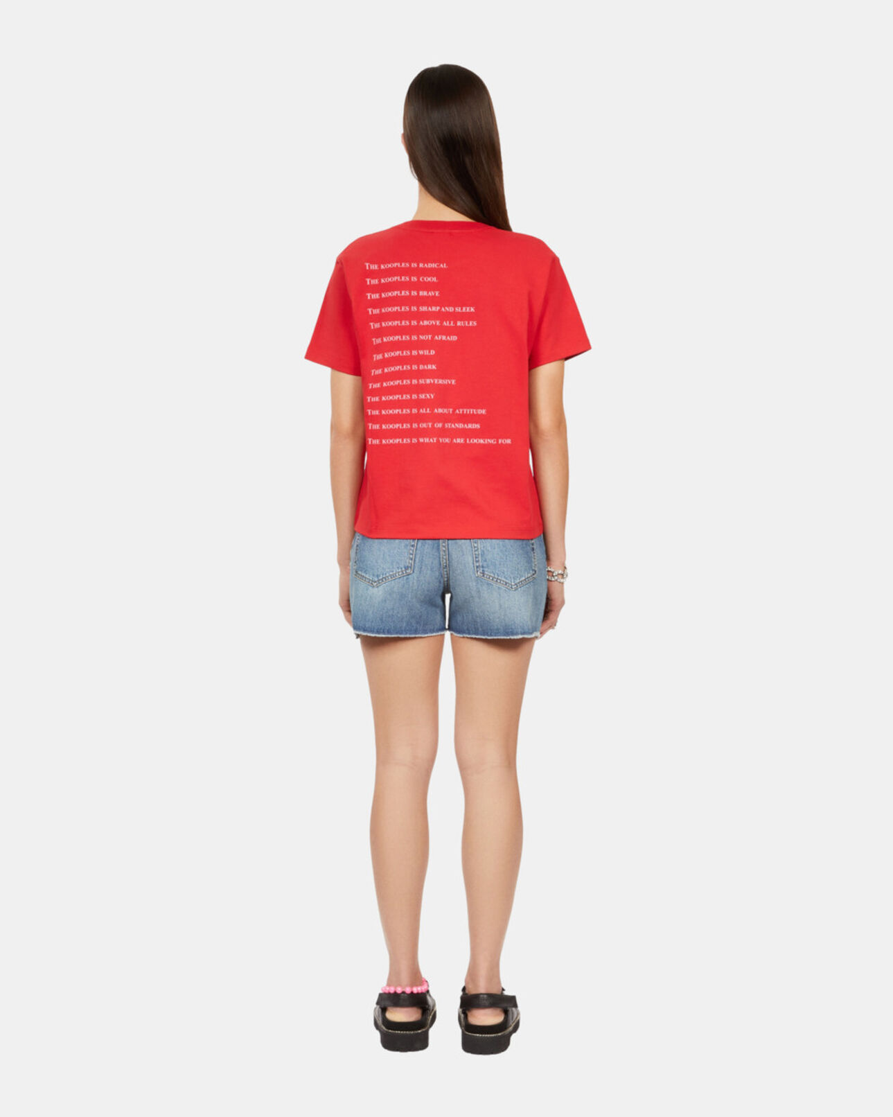 The Kooples WOMEN RED bright red what is t-shirt