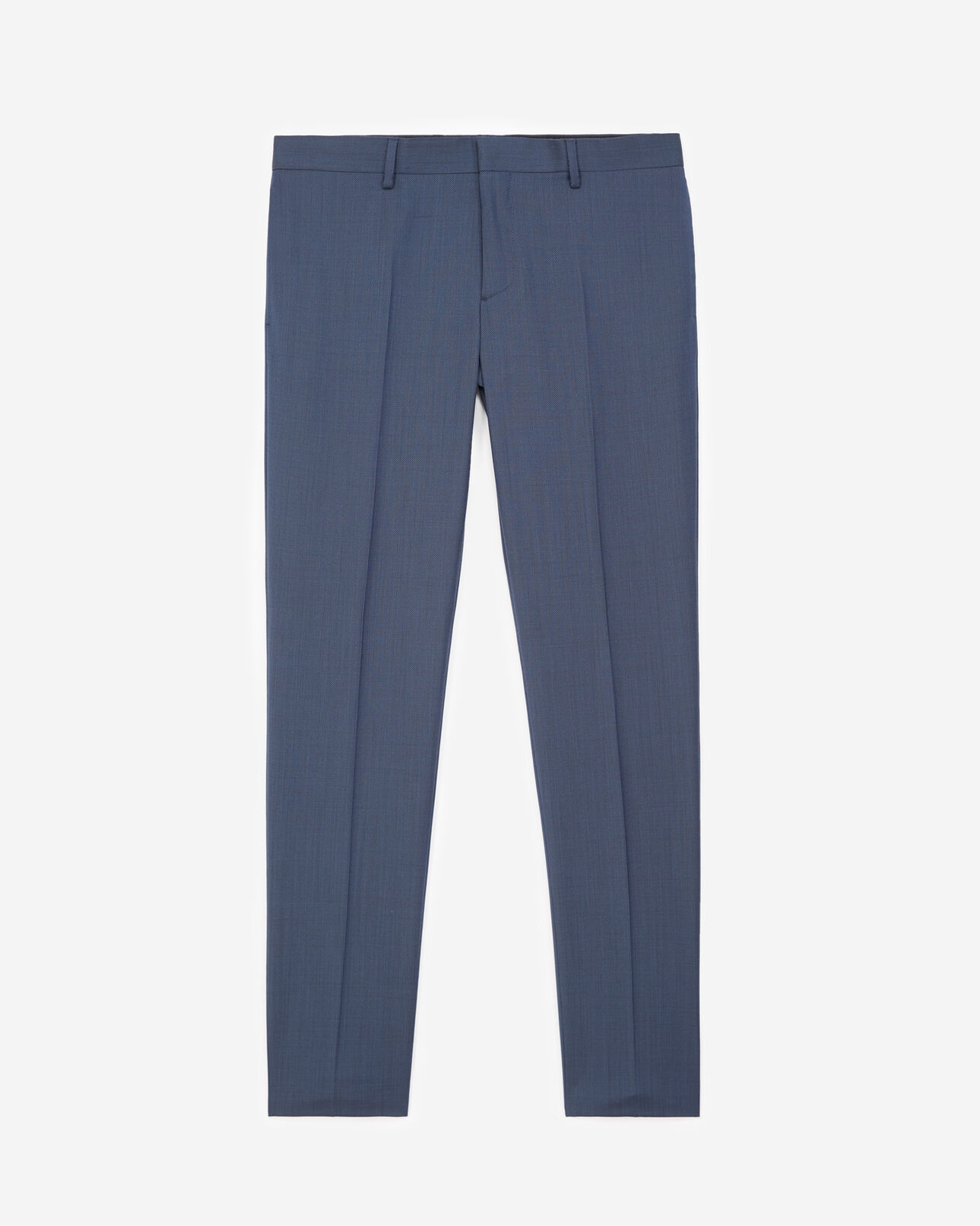 The Kooples MEN BLUE textured wool blue suit trousers
