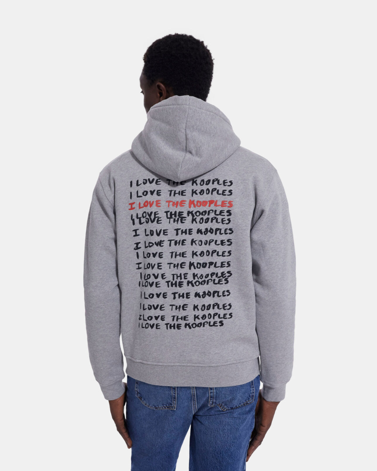 The Kooples H GREY MELANGE i love kooples gray sweatshirt